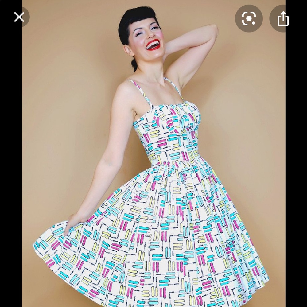 Bernie Dexter Paris dress in mascara wands XS